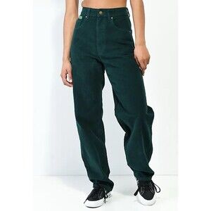 Empyre 31 Tori Ponderosa Corduroy Skate Pants Green Baggy High Rise Streetwear
